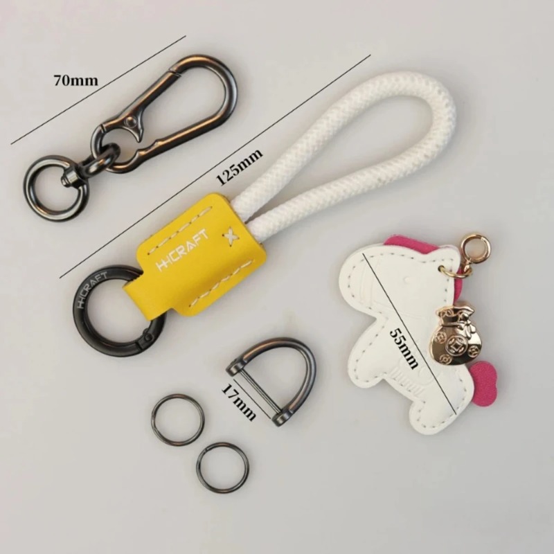 Men'S Minimalist Accessories - ミニマリストレザーキーホルダー、プレミアムストラップ付き、耐久性のあるキーリング、1個入り、男性、女性、カップル向けの車用キーチェーンギフト
