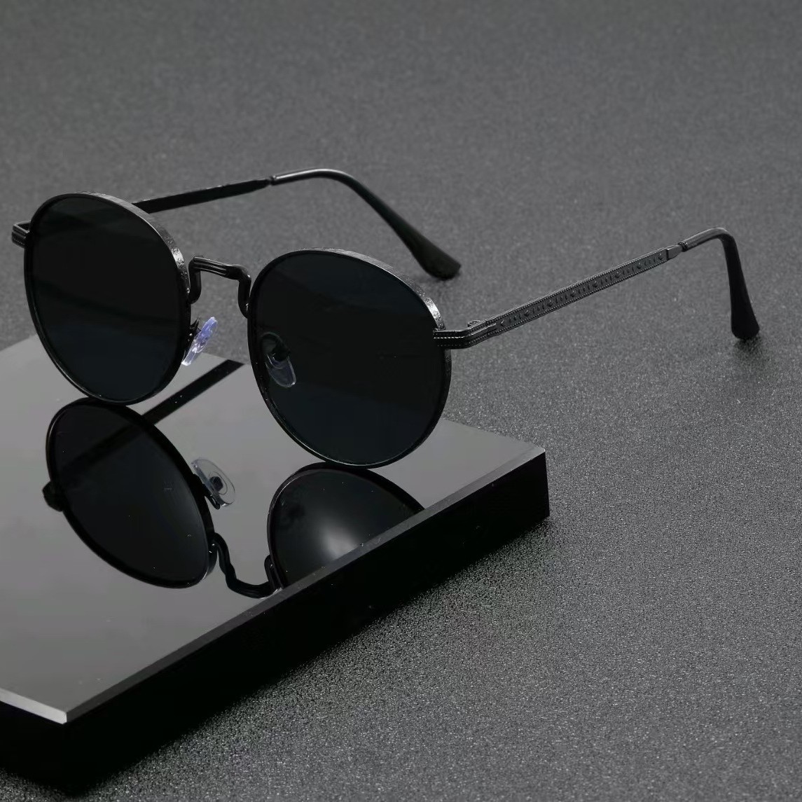 Men'S Accessories Glasses - ファッションクラシックラウンドサングラス メンズ レディース ヴィンテージメタル アウトドア ドライビング