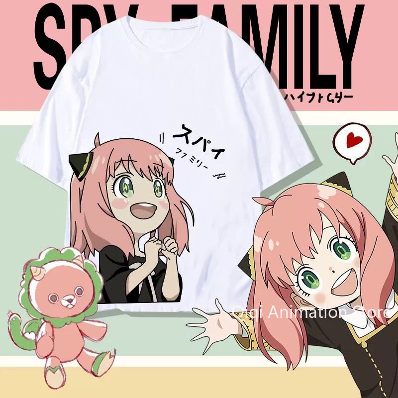 Men Accessories For Gift - SPY×FAMILY アニメ アーニャ・フォージャー周辺半袖 Tシャツ 面白い レディース