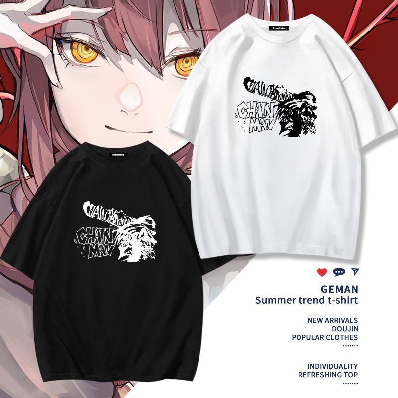 チェーンソーマンアニメマキマポチタ周辺半袖 Tシャツ面白い女 - Men Accessories For Gift のレビューと価格