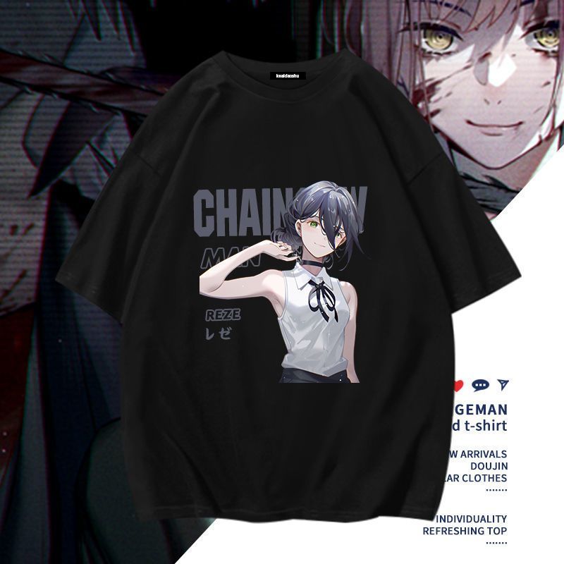 チェーンソーマンアニメマキマポチタ周辺半袖 Tシャツ面白い女 - Men Accessories For Gift のレビューと価格