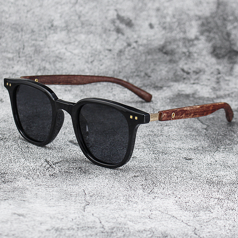 トレンディな男性ヴィンテージ木製フレームサングラスクラシック - Men'S Accessories Glasses のレビューと価格