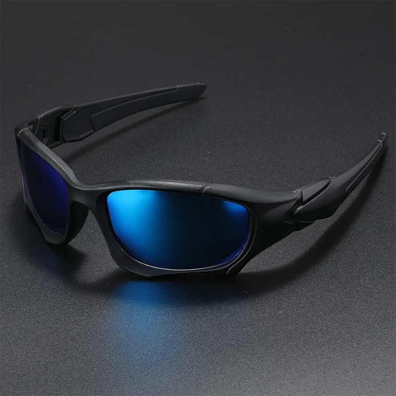 新しいアウトドアスポーツ偏光サングラス男性カーブカットフレー - Men'S Accessories Glasses のレビューと価格