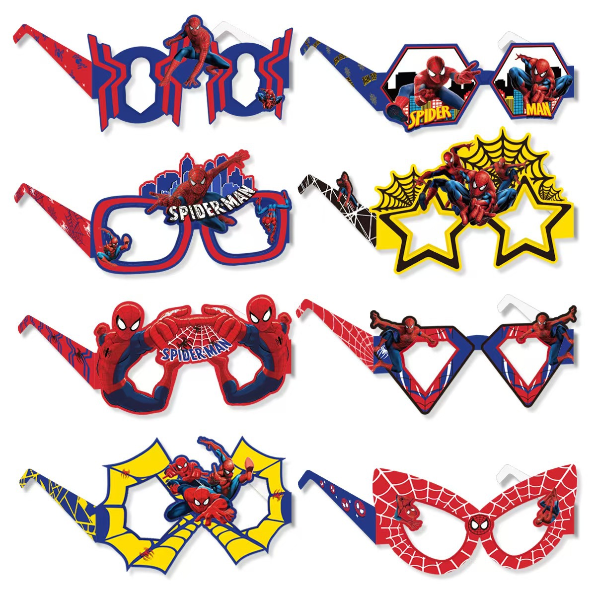 8 個スパイダーマン紙エコフレンドリーメガネコスプレスーパー - Men'S Accessories Glasses のレビューと価格