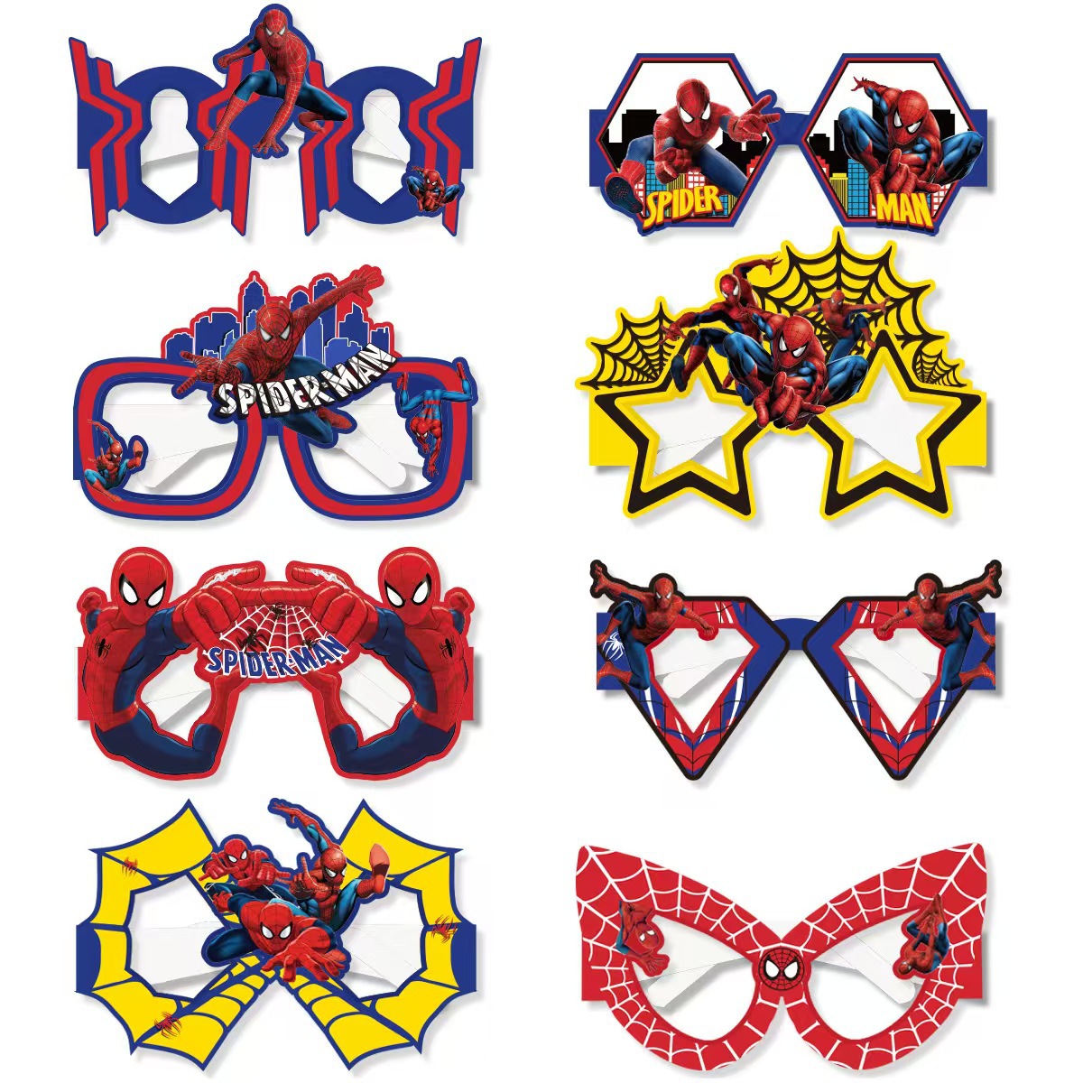 8 個スパイダーマン紙エコフレンドリーメガネコスプレスーパー - Men'S Accessories Glasses のレビューと価格