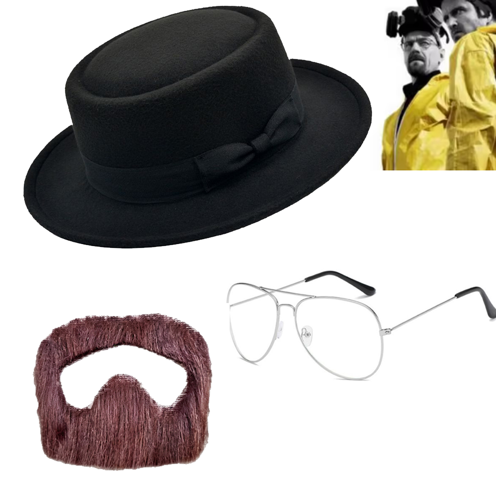 ウォルター・ホワイト コスプレ ひげ 帽子 メガネセット コ - Men'S Accessories Glasses のレビューと価格