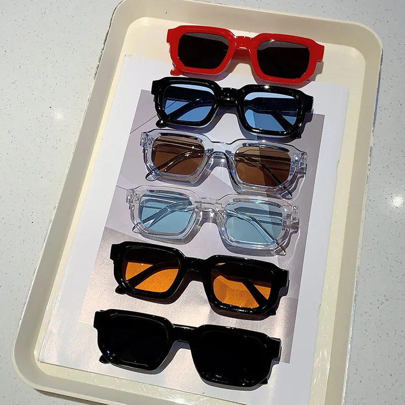 ヴィンテージ長方形フレームサングラスアウトドアマンサングラス - Men'S Accessories Glasses のレビューと価格
