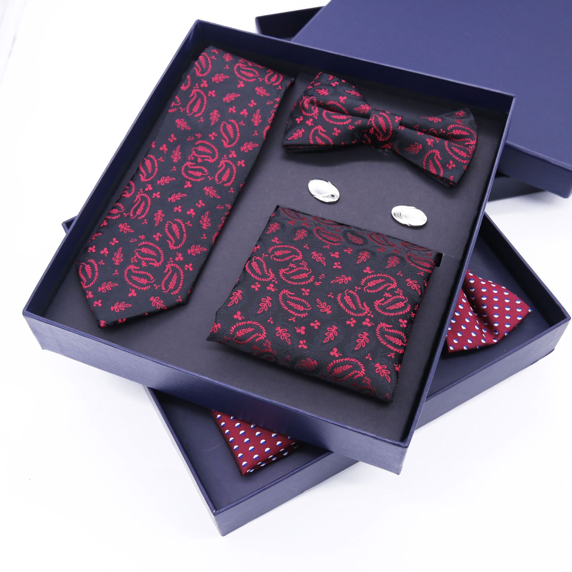 メンズスクエアスカーフとネクタイのフォーマルセット,ビジネス - Men Accessories Combo Gift のレビューと価格