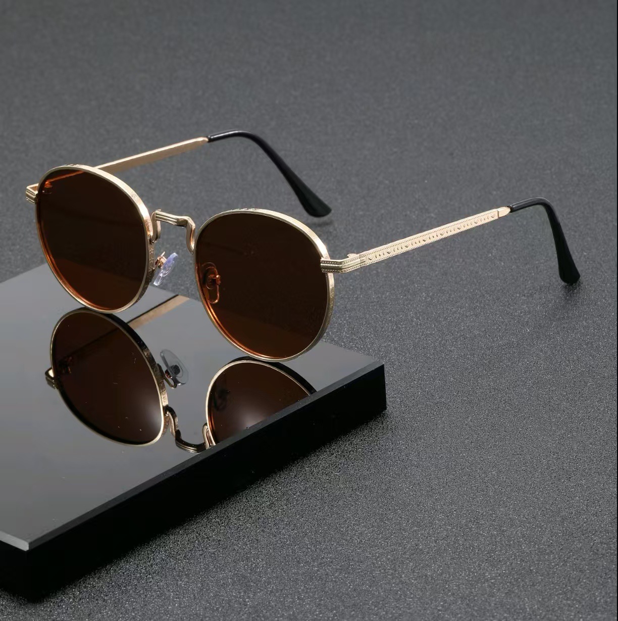 ファッションクラシックラウンドサングラス メンズ レディース - Men'S Accessories Glasses のレビューと価格