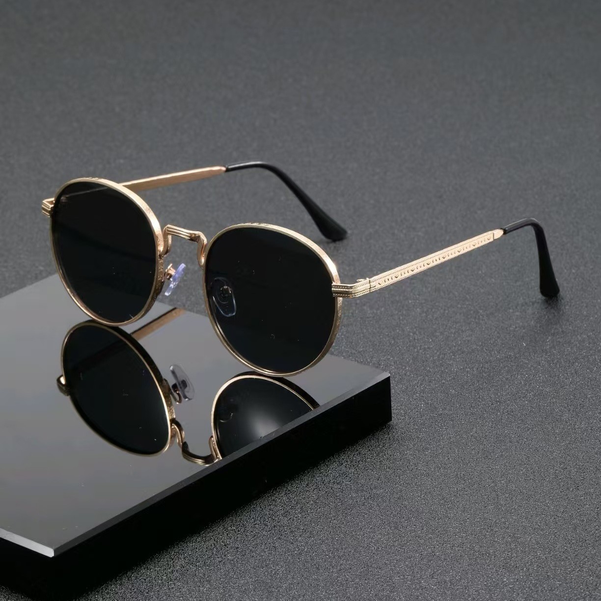 ファッションクラシックラウンドサングラス メンズ レディース - Men'S Accessories Glasses のレビューと価格