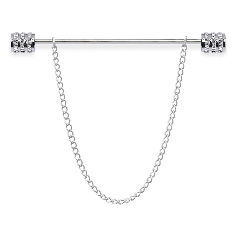 新しいメンズブローチシャツスタンドアップカラーピン固定クラス - Men Accessories For Gift のレビューと価格